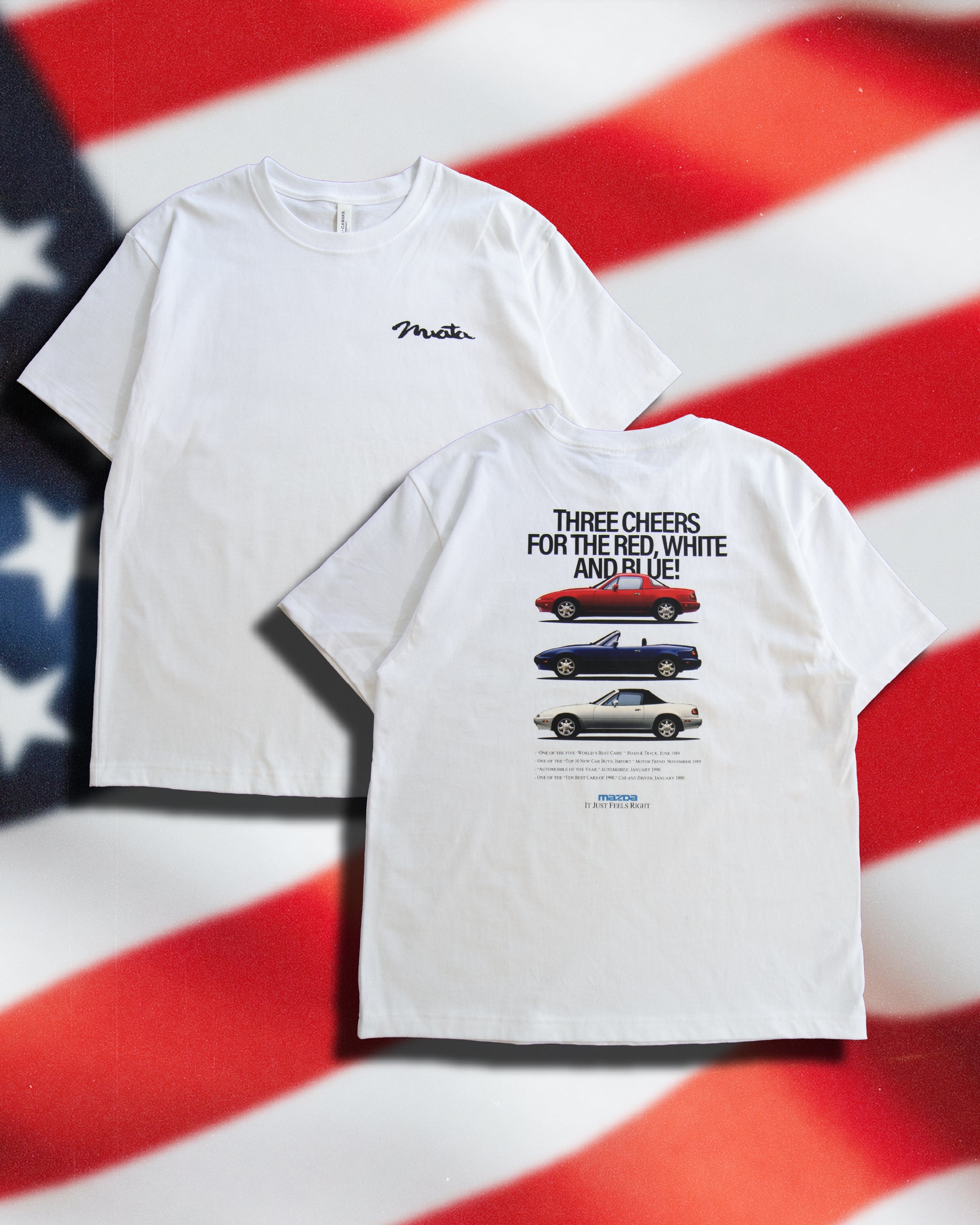 Red, White and Blue Miata Graphic Tee